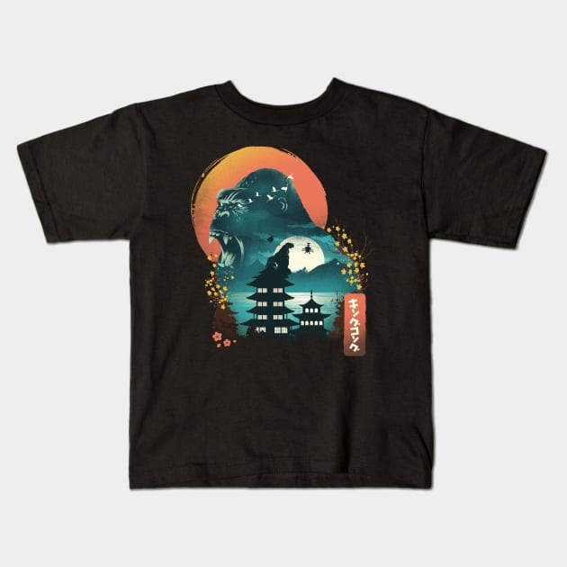 Edo King kong Kids T-Shirt by DANDINGEROZZ